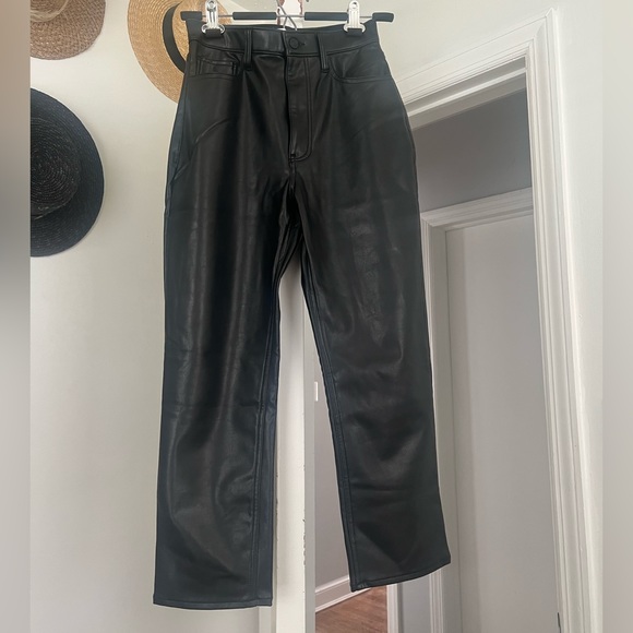 Abercrombie Ultra High Rise Ankle Leather Pants - Picture 4 of 6